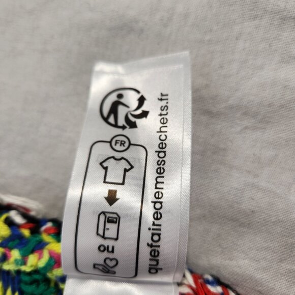 LAUREN Unisex Multicolor Geo-Motif Cotton-Linen Crewneck Sweater Size XS Ex. Con - Picture 12 of 16